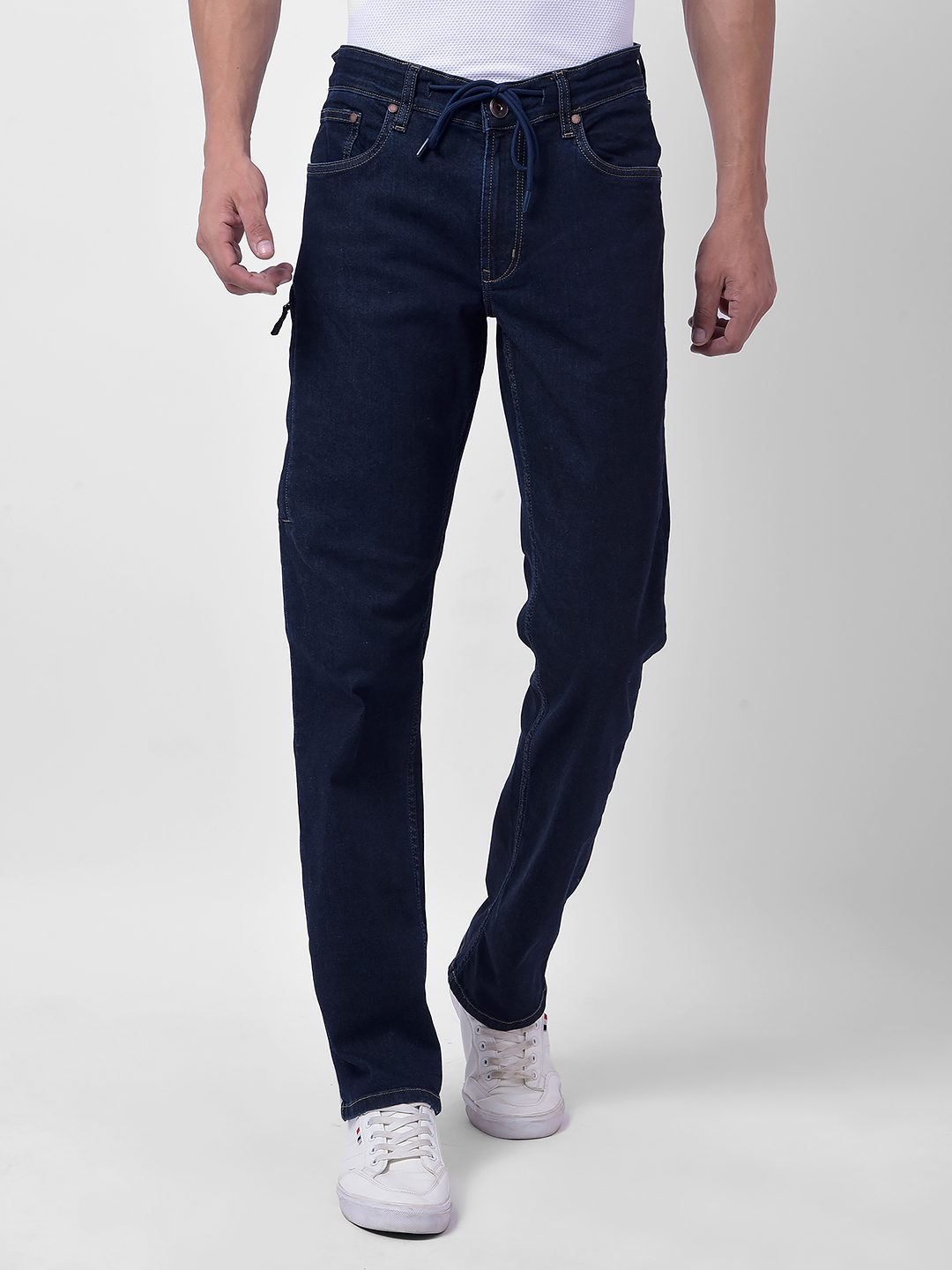 Numero Uno Men Packable Blue Regular Fit Sustainable Jeans
